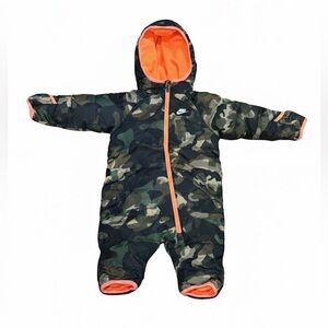 Nike Baby Camo & Bright Orange Snowsuit